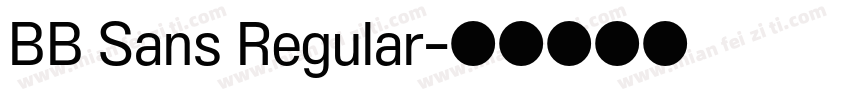 BB Sans Regular字体转换